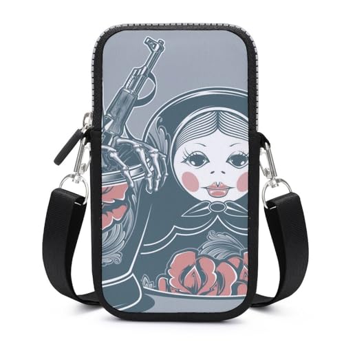 Sac bandoulière téléphone portable portefeuille pochette unisexe 17.5cm