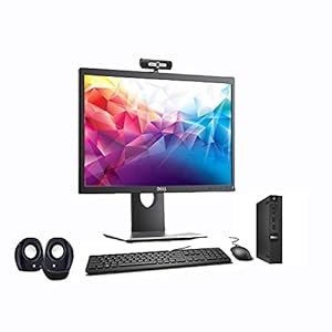 (Renewed) Dell Optiplex 19 Inch Desktop Set (Intel i5 4th Gen/ 8 GB/256 GB SSD /19 inches HD Monitor,Keyboard,Mouse, Tiny CPU, FHD Webcam,Mic,Speakers,Wifi/Windows 10 Pro/MS Office)
