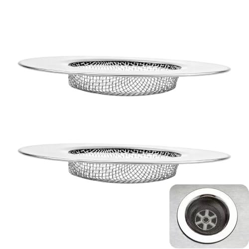 2 Pcs Filtre à Évier, Filtre de Vidange en Acier Inoxydable de 7.5cm, Passoires D'évier pour Douche, Filtrage d'Evier, pour Douche, Baignoire, Cuisine