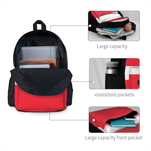 Austrian Flag Large Capacity Travel Backpack - Polyester Backpack,Multi-Functional Storage Bag4