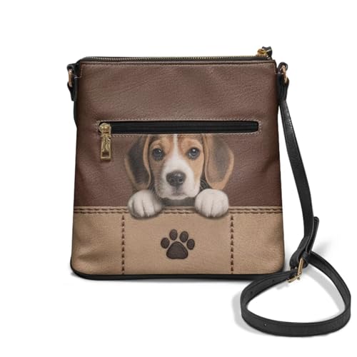 Bolso de hombro de cuero para mujer, tote impermeable miniatura 4