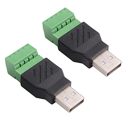 euroharry 2 stücke USB Typ A auf 5 Pin Schraubklemme Adapter für spezielle Industrieanwendungen