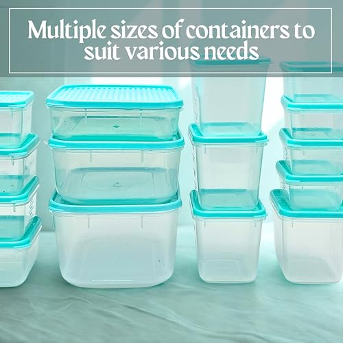 Image of Happy Cove Kitchen 15 Piece Container Set - Durable Containers for Kitchen Storage Set, BPA-Free, Stackable, Clear Organizers for Pantry, Fridge, and More | Microwave Safe | Dishwasher Safe
