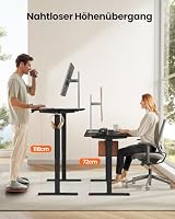 ErGear Höhenverstellbarer Schreibtisch 140x70cm 4-Speicher Geteilte Platte – Ansicht 3