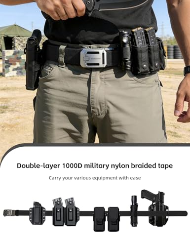 Image of IDOGEAR SPORTS Tactical Ratchet Belt 1.5 inch EDC & CCW Gun Belt For Men Reinforce 1000D Nylon Belt with Adjustable Quick-Release