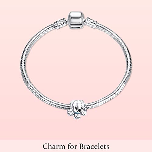 Lady And The Tramp Charms 925 Sterling Silver Lovely Dog with Enamel for Bracelets4