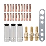 Photo Gallery set completo di 27 accessori per saldatura mig per torcia 15ak, strumenti essenziali tra cui punte di contatto da 0 8 mm e ugelli a gas per saldatori Photo Gallery set completo di 27 accessori per saldatura mig per torcia 15ak, strumenti essenziali tra cui punte di contatto da 0 8 mm e ugelli a gas per saldatori