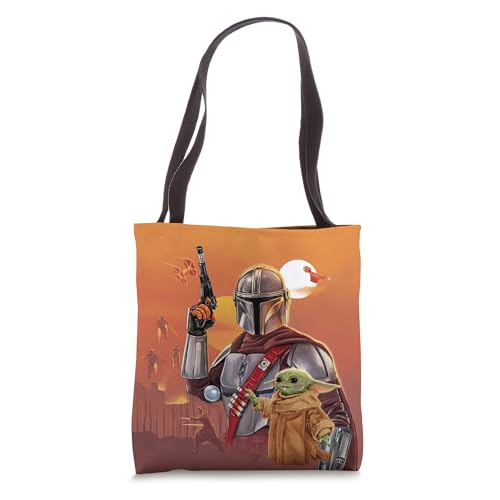 Sac cabas Star Wars The Mandalorian et Grogu en toile style Western
