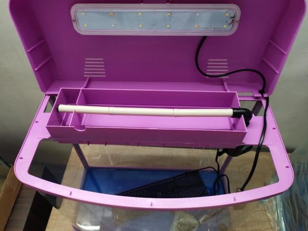 Image of RS 380A LED Aquarium Kit with Filter System, Complete Fish Tank Setup Colour May Vary as per Availability (White,Black,Green,Blue,RED,Yellow Etc) (1.3 feet) (30L) Size