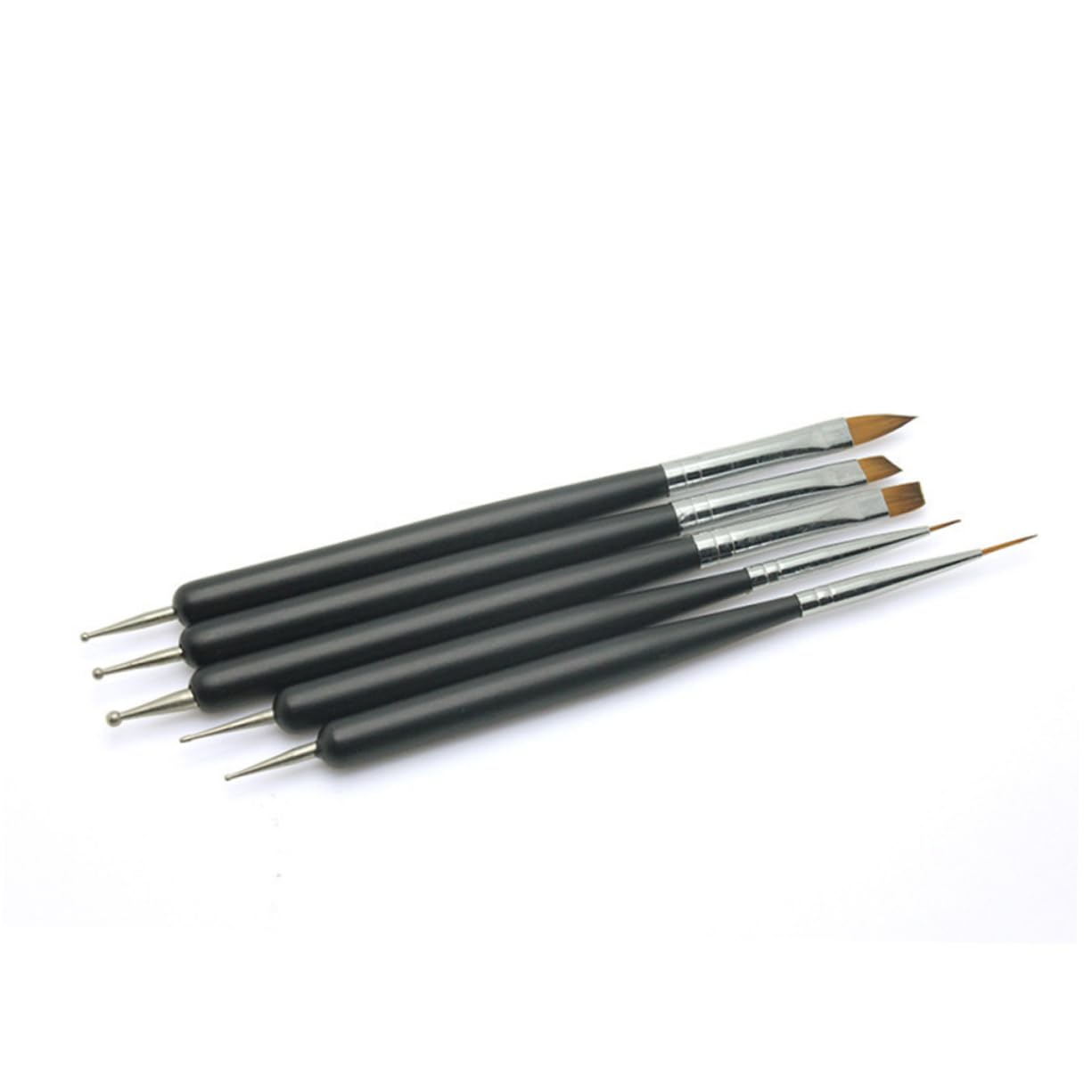 Housoutil 15pezzi Pennelli Per Nail Art Con Punta Doppia Penne Per Manicure e Decorazione Unghie Per Lavori Di Precisione e Dotting Facili Da Usare e Portatili