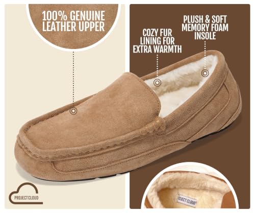 100% Genuine Leather Mens Slippers Slip-On Mens Shoes, Loafers for Men by Project Cloud - Used condition - Image 3