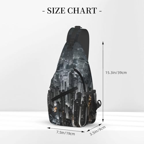 Bolso Cruzado Para Hombre Mochila Tirante Diagonal Negra miniatura 3