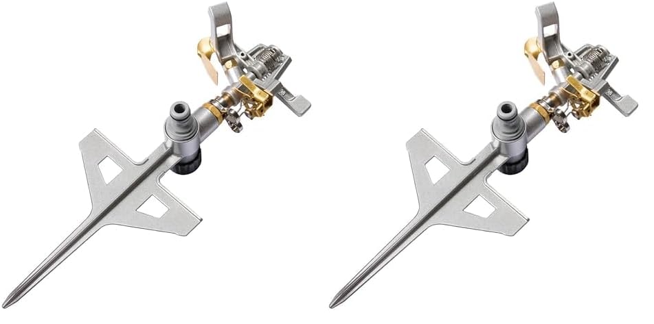 Cellfast Pulsationssprenger, Rasensprenger, Impulsprenger LUX zur Bewässerung Flächen bis 530 m², massiv aus Metall, Kreisregner 360°, 52-160,Arbeitstemperaturbereich: 5 ̊C bis 50 ̊C. (Packung mit 2)