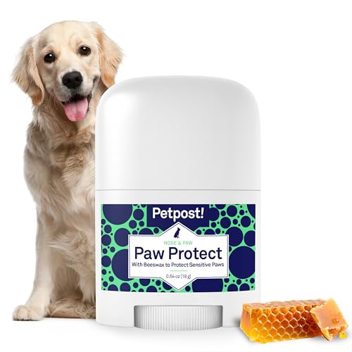 Petpost | Pfotenschutz für Hunde mit Bio-Sonnenblumenöl und Bienenwachsbalsam, schützt empfindliche Hundepfoten auf heißen und kalten Oberflächen – Wachsschicht verhindert Verbrennungen durch Hitze