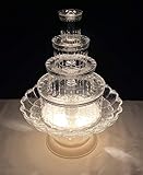 Crafts Central 18 Inch Lighted Clear Plastic Water Fountain for Weddings or Cake Centerpiece