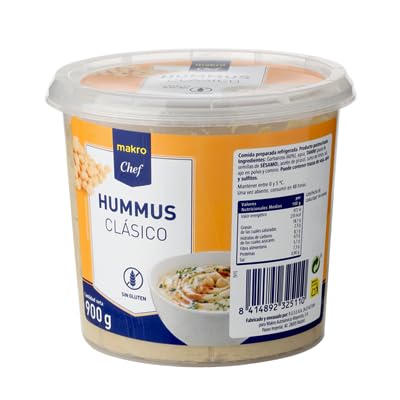 (2 UNIDADES) Makro Chef hummus tarrina 900g (2x900g) PRODUCTO REFRIGERADO