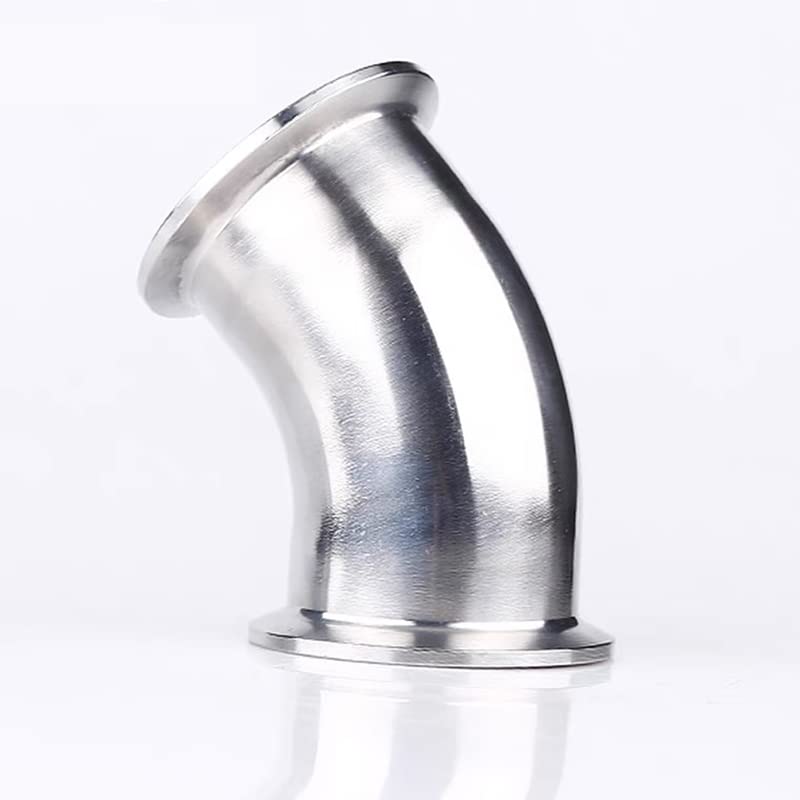 1 pz 3/4 "-4" (19mm-102mm) Tri Morsetto 1.5 "2" 2.5 "3" 3.5 "4" Gomito da 45 Gradi SUS304 in Acciaio Sanitario Raccordo Connettore (Size : 102mm x Ferrule 119)
