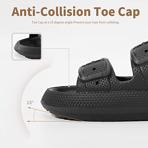 Henykany Cloud Slides For Women Men - Pillow Slippers Non-Slip Cloud Sandals For Women Double Buckles Cloud Slipper Ultra Cushion Shower Shoes #TOP3