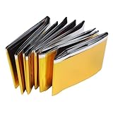NiuLumea Couverture de survie en plein air – Mylar isolation thermique couverture de premiers secours, couverture solaire réfléchissante pour camping, randonnée, alpinisme, 160 x 210 cm, doré/argenté