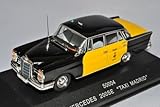 Fahrzeug ist ca 11 cm lang Sun Star Mercedes-Benz S-Klasse 200SE Taxi Madird W108 W109 1965-1972 1/43 Modell Auto mit individiuellem Wunschkennzeichen