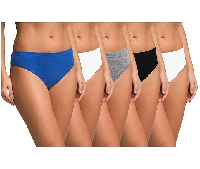 Women's 100% Soft Breathable Stretchable Cotton Hipster Underwear Brief in Assorted Colours Hi Cut Panties Combo Multicolour-image-3