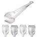 HINMAY Small Serving Tongs 6-Inch Stainless Steel Mini Appetizer Tongs, Set of 4 (Brushed)