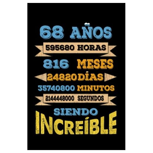 68 AÑOS SIENDO INCREIBLE: REGALO PARA CHICO Y CHICA 68 AÑOS DE CUMPLEAÑOS ORIGINAL Y DIVERTIDO, DIARIO, CUADERNO DE NOTAS, APUNTES, AGENDA O USO ESCOLAR.