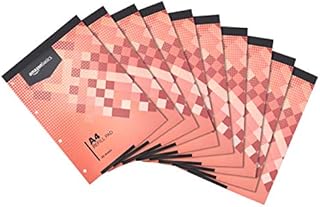 Amazon Basics Refill Pad, Headbound, 80 Sheets / 160 Pages, A4, 70GSM, 10 Count (Pack of 1)
