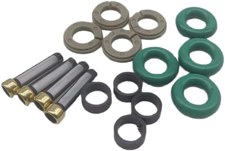 Fuel Injector Repair Kit 4-Piece Set Compatible with Focus and Fiesta 1.0L 2.0L GDI Engines and Select V70 Models - Replaces OE Numbers 9487434, 0261500556, DM5G9F593AB, 12614736