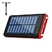 Solar Charger Power Bank 25000 mAh Portable Charger 3 Output Battery Pack with Flashlight Including Small USB Fan Compatible Android Phone Tablet and Other Smart Devices
