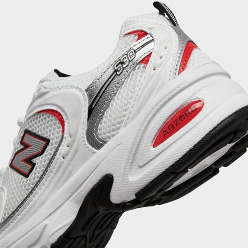 New Balance Herren 530 Sneaker, Weiß/Blast Red, 42 EU – Ansicht 6