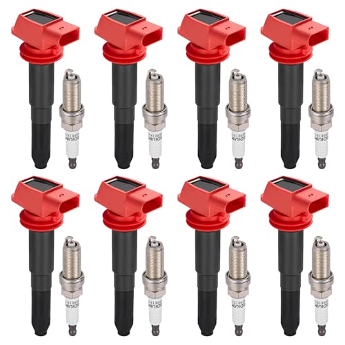Image of 8 Ignition Coils Pack+8 Spark Plug Kit - Fix Misfires for Porsche Panamera (3.6L /4.8L) & Cayenne (4.8L) 2008-2016 - Repl. UF660 /94860210402 /AP5325