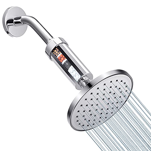 Reinvigu 6 Inch Rain Filtered Shower Head With High Pressure Rainfall Spray For Hard Water And Softener Shower Head With Filters Quickly Improve Chlorine… #TOP27