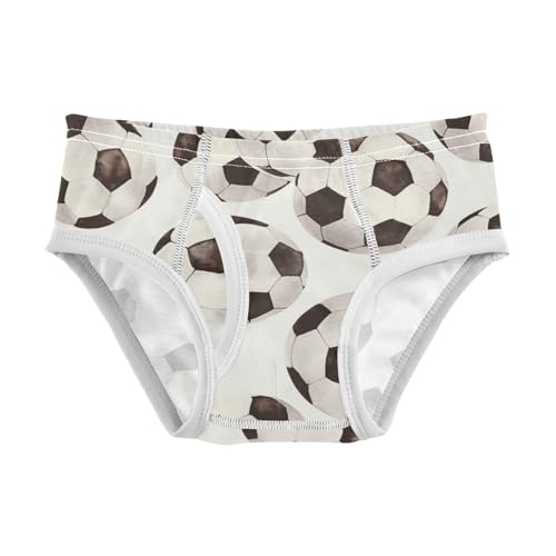 KLL White Black Football Soccer Toddler Boy Cotton Briefs Underwear Breathable Children Undies