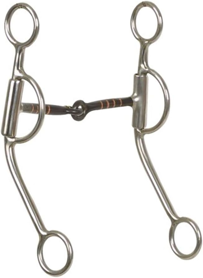 FES Jointed Training Horse Snaffle | Ideal Starter for Young Horses | Enhanced Leverage for Quicker Response | Rustic Sweet Iron Mouthpiece