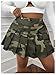 SOLY HUX Women's Plus Size Skirt Camo Print High Waisted Pleated A Line Fall Fashion Short Skirts Khaki Camo X-Large Plus