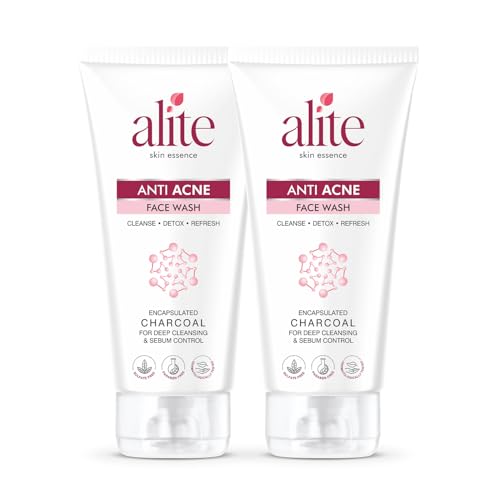 Image of Alite Anti-Acne Face Wash Combo Pack of 2 with Encapsulated Charcoal to Detoxifying |Oily to Normal |Daily Use|Helps to Make Acne Free Skin - Unisex Facewash (70g Each)