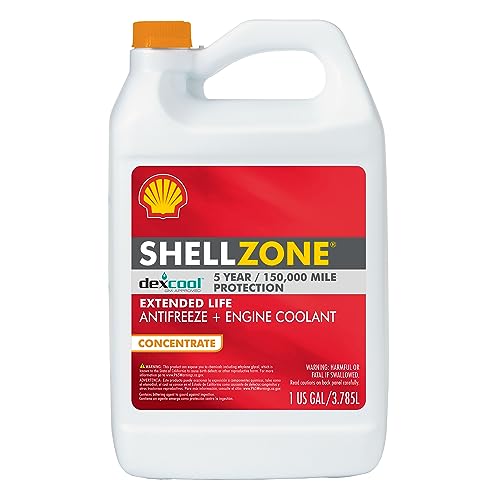 ShellZone Dex-Cool Extended Life ELC Antifreeze + Coolant, Concentrate (1 Gallon, Single Pack)