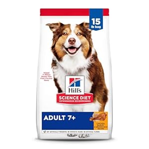 Hill’s Science Diet Adult 7+, Senior Adult 7+ Premium Nutrition, Dry Dog Food, Chicken, Brown Rice, & Barley, 15 lb Bag