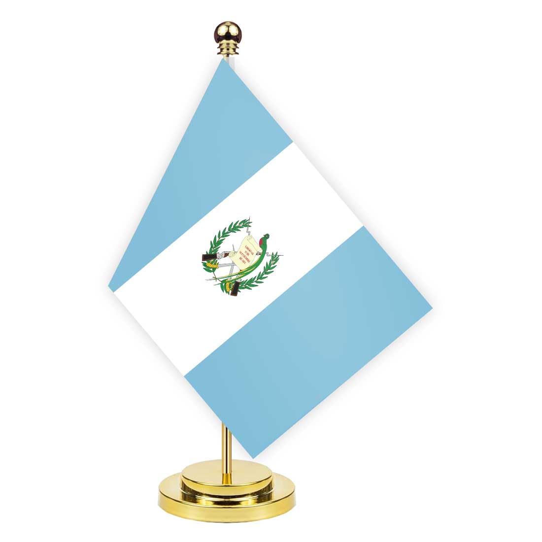 Guatemala Desk Flag, 30 cm Large Small Guatemalan Guatemalan Banner Outdoor, Tiny Print Decor for Office, Home, Table, Desk, Guatemala