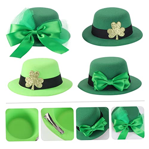 Accessoires de costume de fête Saint-Patrick pince à cheveux chapeau vert pulpe - 2