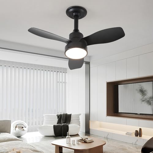 Ventilateur de plafond avec éclairage pour salon moderne et silencieux
