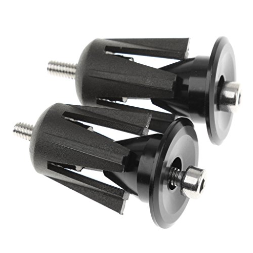 1 coppia di tappi per impugnatura in alluminio di