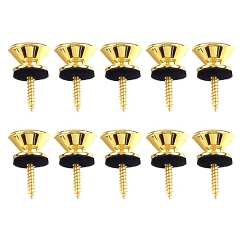 10Pcs Guitar Strap Lock Buttons Metal End Pin Security Straplocks Belt Buckle Retainer For Guitar Bass Ukuleles