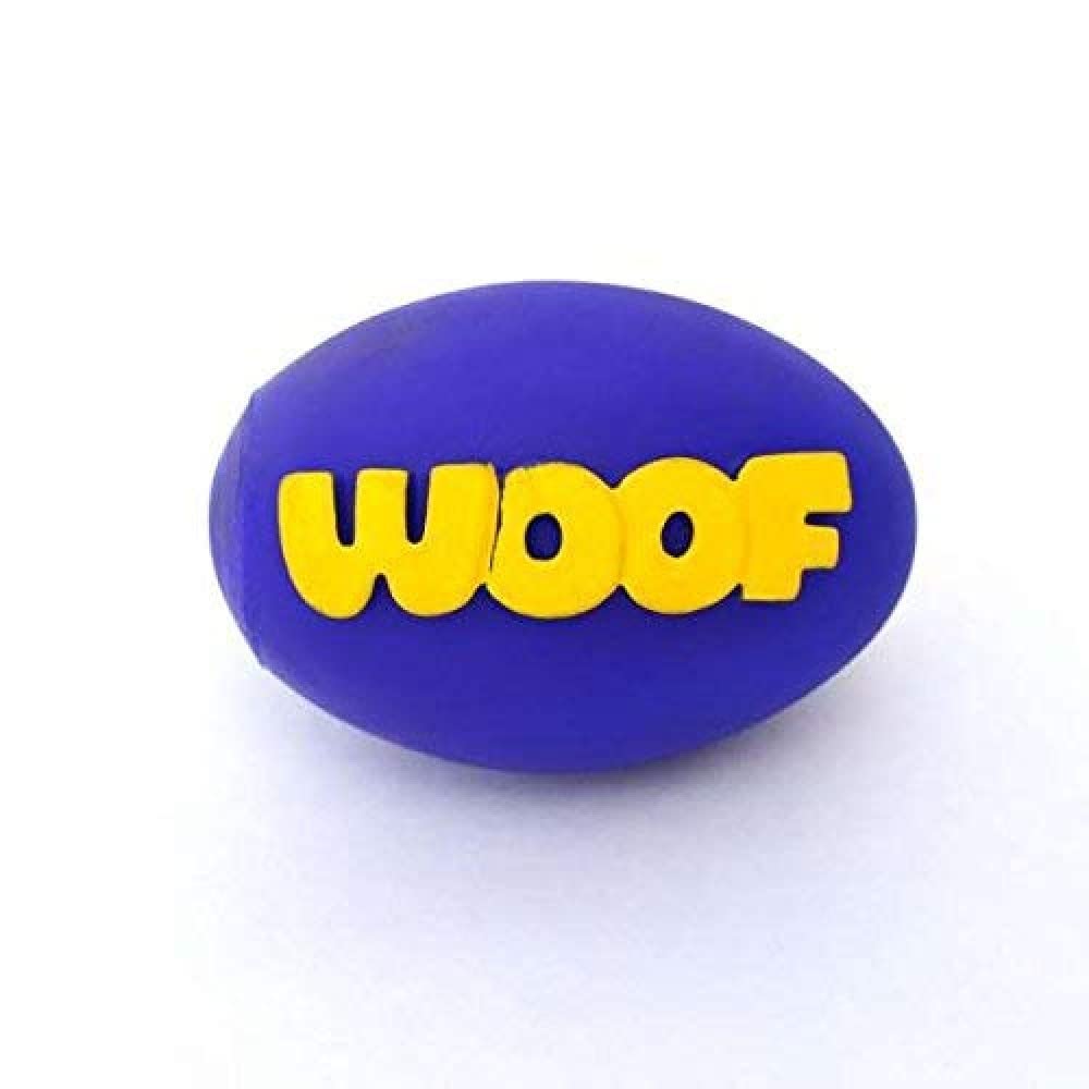 Woofy Dog Toy Squeaky Rugby Ball Colorful Printed Vinyl American Football Toys, 1 Piece(Color May Vary)