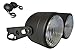 Produktbild Schwarz Dominator Streetfighter Retro Trike Motorrad Doppelt Doppel - 35W Scheinwerfer mit 32mm - 40mm Klammern