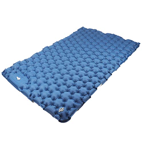Keenso Portable Outdoor Air Mattress Double Inflatable Camping Mat Car Camping Sleeping Pad Navy Blue