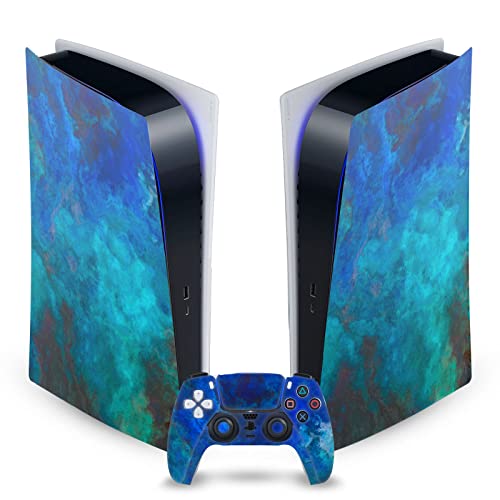 Skin vinyle bleu Malachit Head Case Designs pour sublimer votre console PS5 Digital de salon