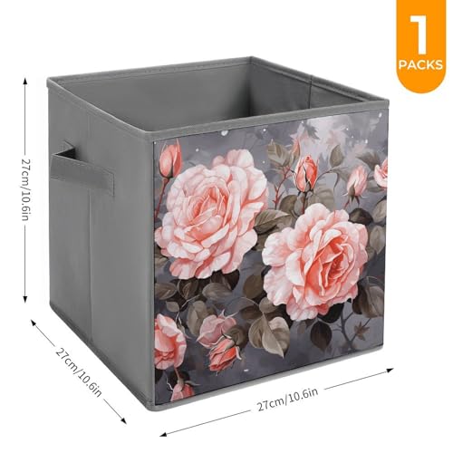 Boîtes de rangement pliables en tissu imprimé floral lot de 6