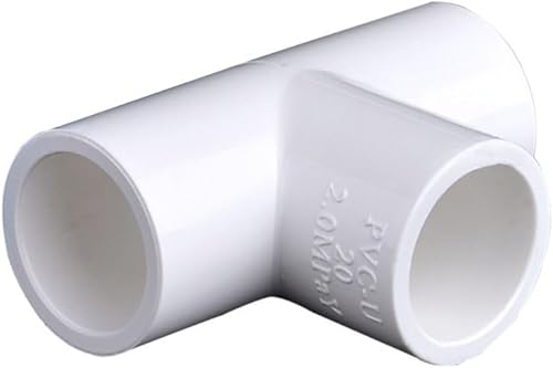 Miniatura 4 de 10 piezas de suministro de agua de PVC 3 adaptador de junta de tubo en T 6 puntos junta de tres vías 34 pulgadas junta de montaje de tubería de tres